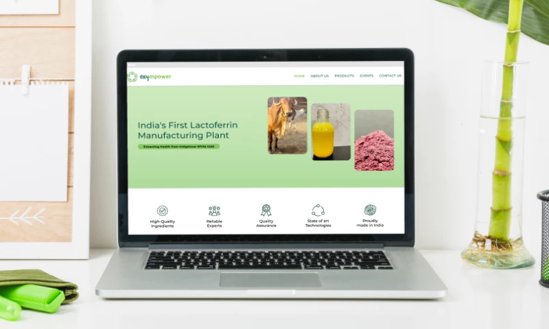 TechAvidus - Website Development for Lactoferrin Manufacturing