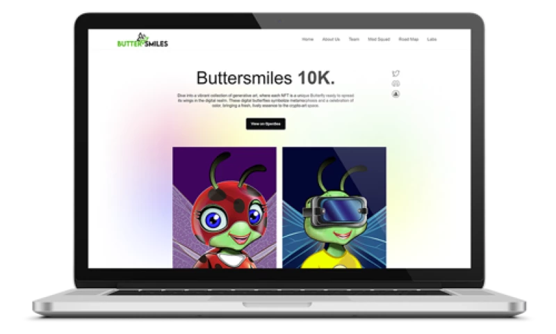 Buttersmiles 10K: Unique Digital Butterfly NFTs