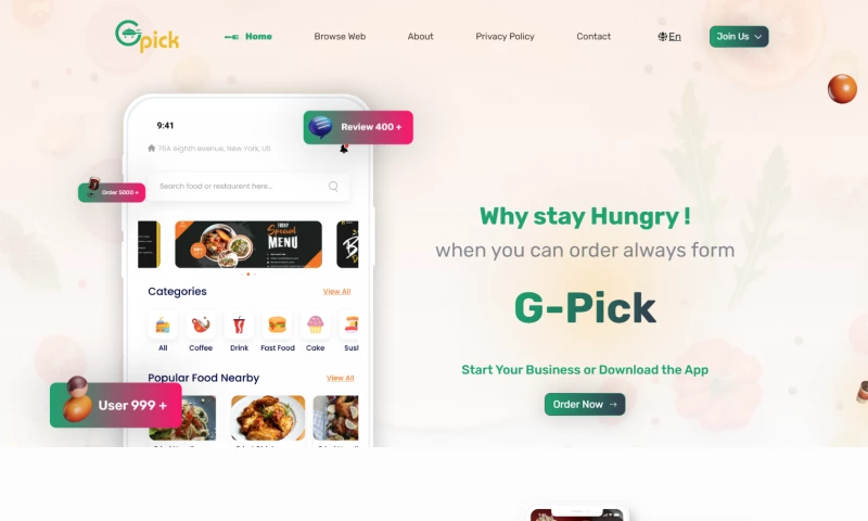Heavenkeys Ltd. - G Pick - African Cuisine Delivery Platform