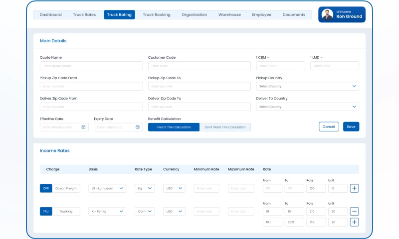 Truck Freight Rates Desktop App Development for Logistics