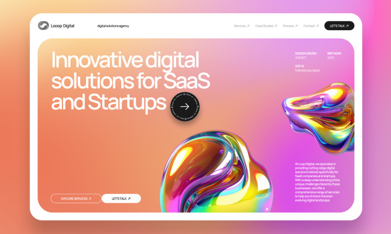 U1CORE - Landing Page for Digital Agency