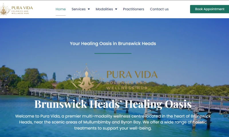 Psyop Incorporation - Website for Pura Vida Wellness Centre