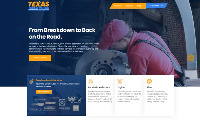 Crossway Consulting - Texas Truck Repair Website Revamping and SEO Services