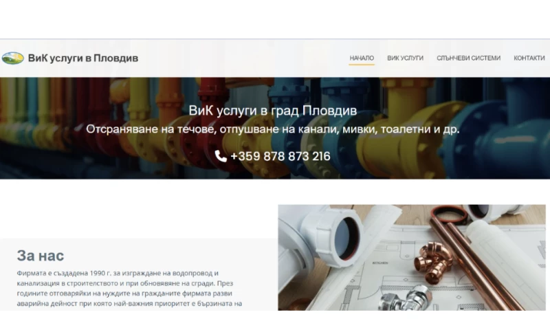 Braingow - Website Development for Plumbing Services in Plovdiv