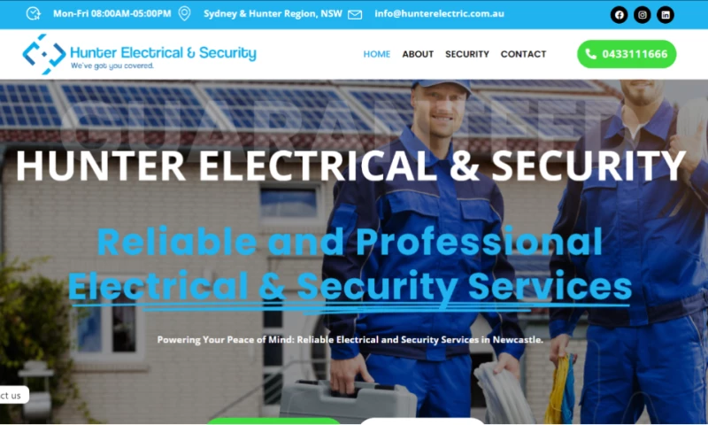 Psyop Incorporation - Hunter Electrical & Security Website