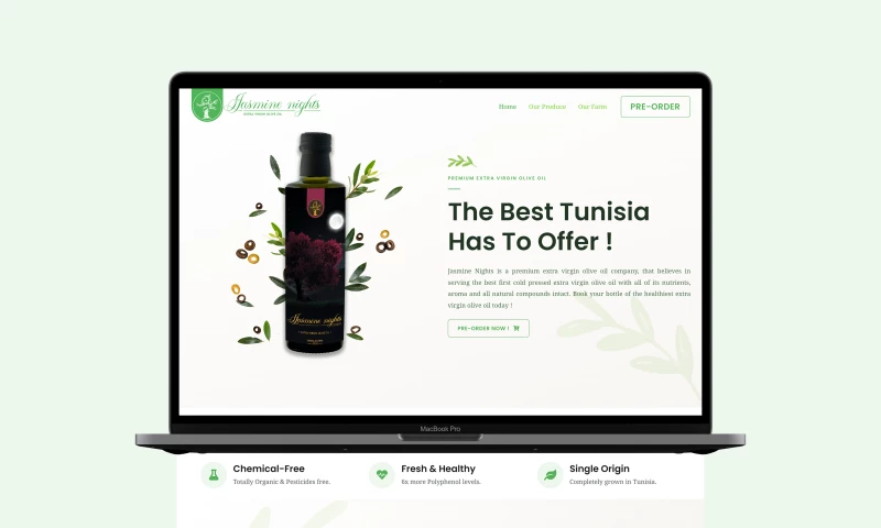 Insanity Saint Designs - Website Development Project done for an Olive Oil Selling Company