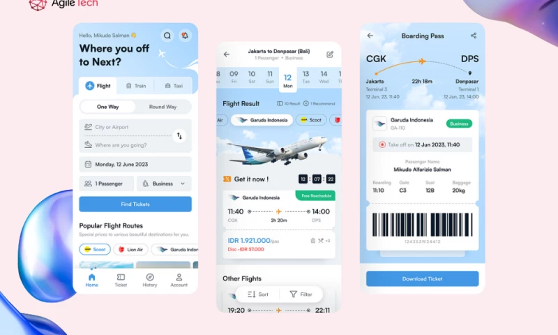 AgileTech - Development of a Major Airlines Flight Booking App for Enhanced Customer Experience