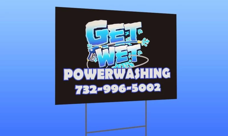 Wingman Planning - Get Wet Powerwashing Lawn Sign