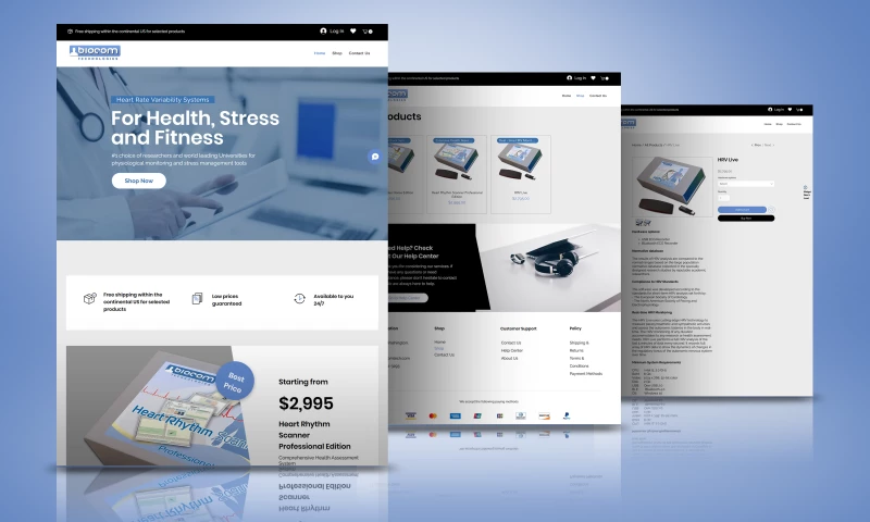Biocom Technologies Wix Store Development