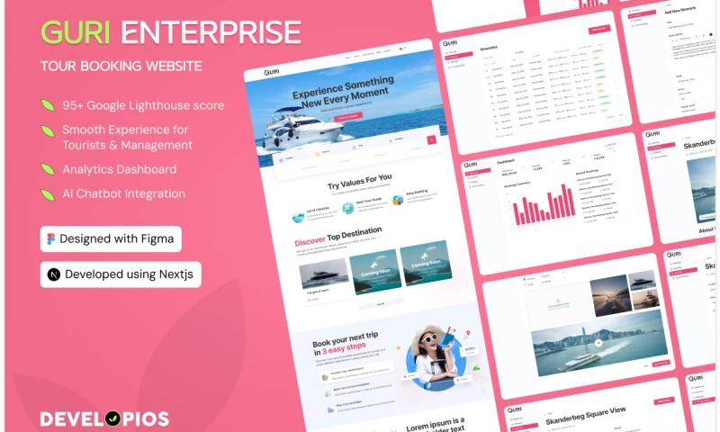 Developios - Guri Tours - Yacht itinerary Website