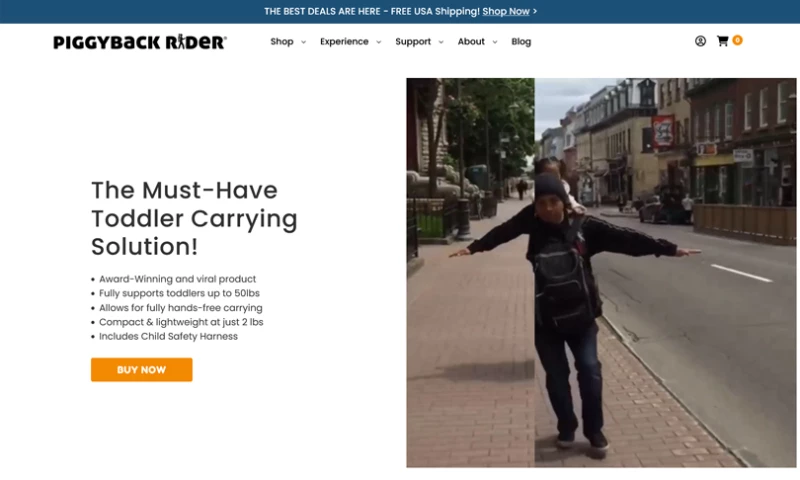 Piggyback Rider Custom Website Design
