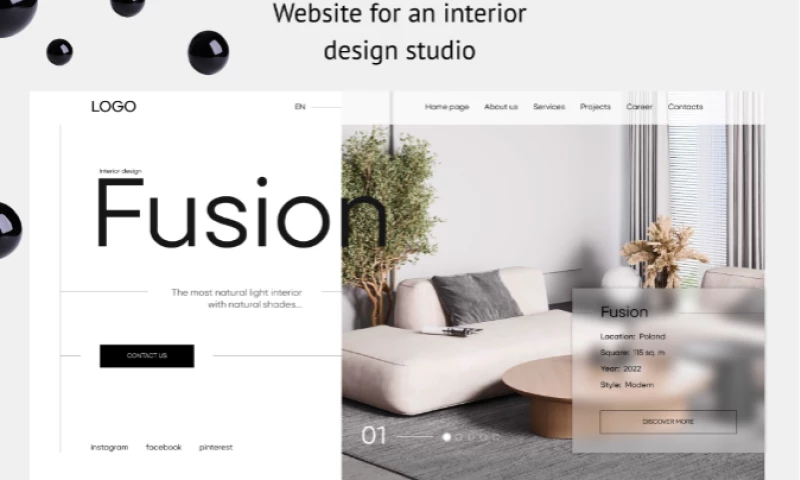 mkey media - Website for an interior design studio