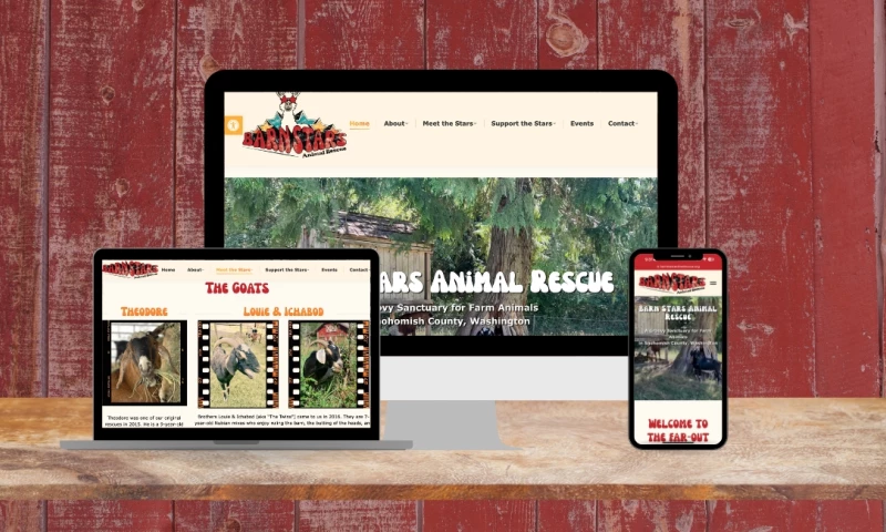 Barn Stars Animal Rescue - New Website