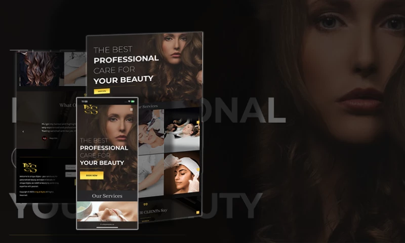Digital Hive Solutions - Website for Unique Styles Salon