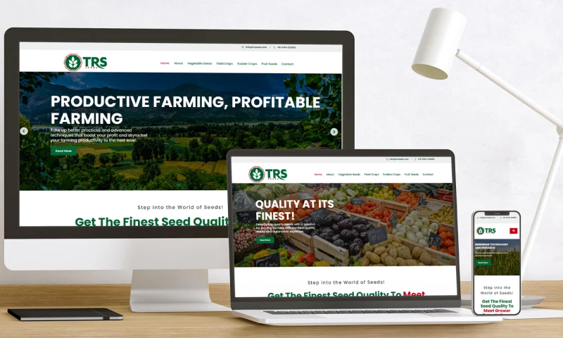 Sedulous - WordPress website design for TRS Seeds - A leading agricultural seed suppliers