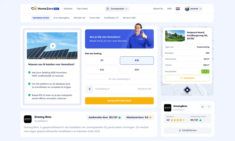 Equal Digital Product Design Agency - Homezero - climate techstartup from the Netherlands