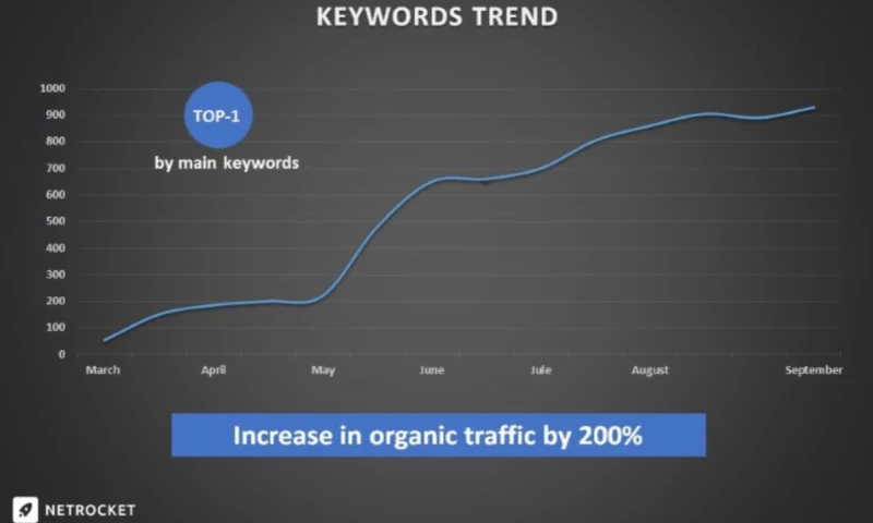 Netrocket - SEO-promotion of the site for the sale of blinds