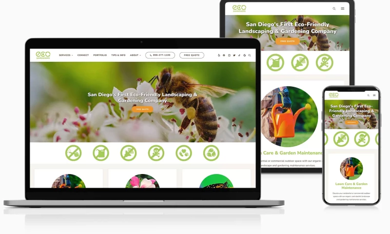 Gardener & Landscaping Website Design San Diego