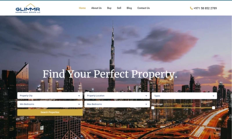 Tech Matter - Website Development for Glimmr Homes