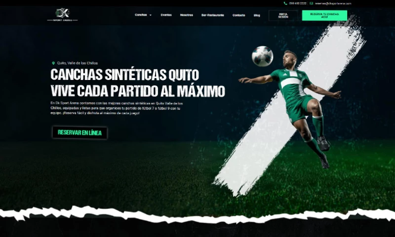 Dk Sport Arena - Página Web de Reserva de Canchas sintéticas
