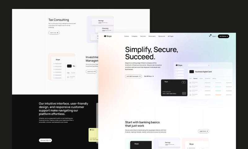 wcopilot - Slope - Fintech, Banking and Finance Website Template
