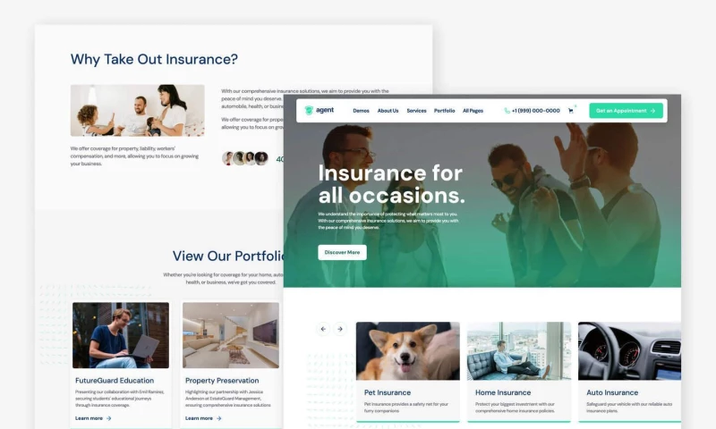 wcopilot - Agent - Insurance Company Website Template