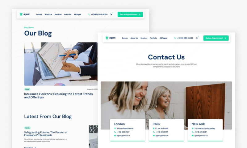 wcopilot - Agent - Insurance Company Website Template