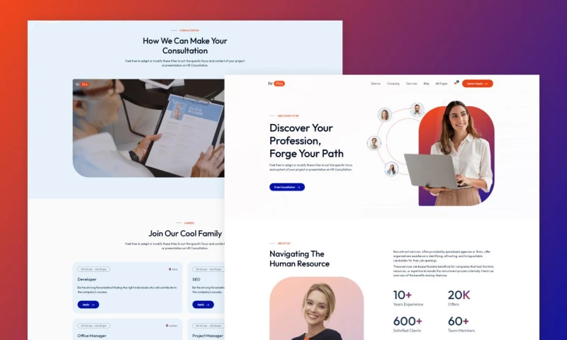 wcopilot - HrPro - Human Resources and Recruiting Website Template