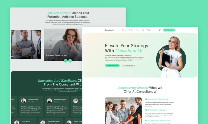 wcopilot - Consultant W - Business Consulting Website Template