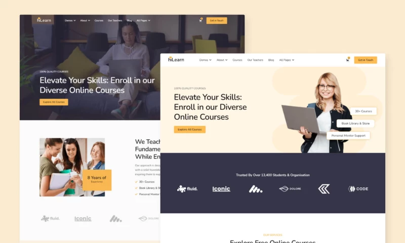 wcopilot - HiLearn - Online Education Courses Website Template