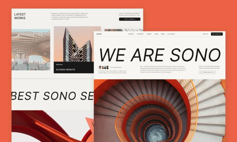 wcopilot - Sono - Architecture and Interior Design Studio Website Template