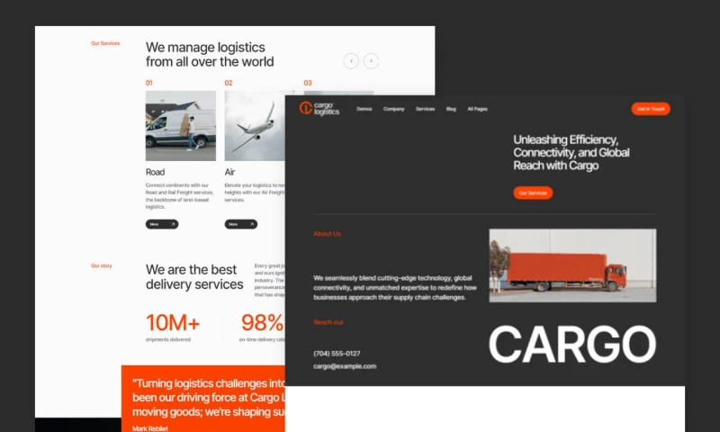 wcopilot - Cargo - Logistics and Transportation Website Template