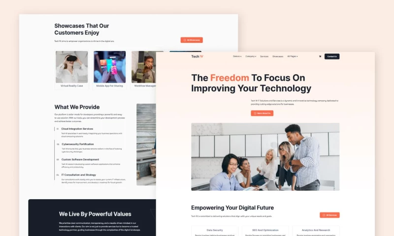 wcopilot - Tech W - Tech Services Company Website Template