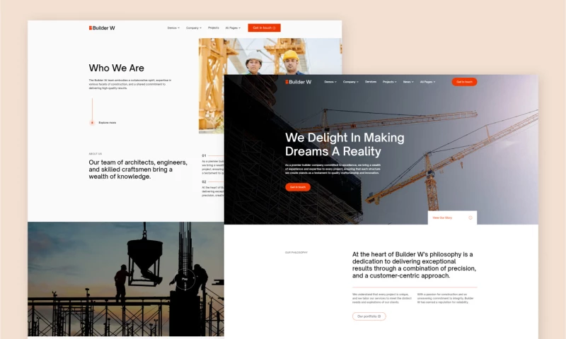 wcopilot - Builder W - Construction Website Template
