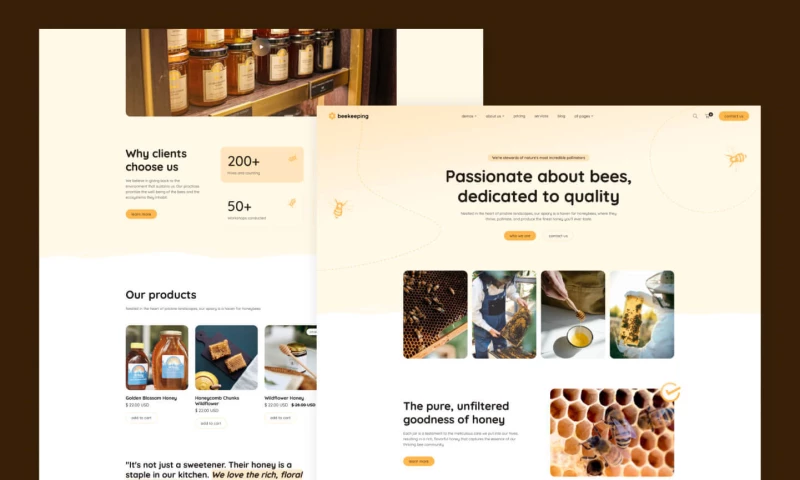 wcopilot - Beekeeping - Beekeeping and Honey Shop Website Template