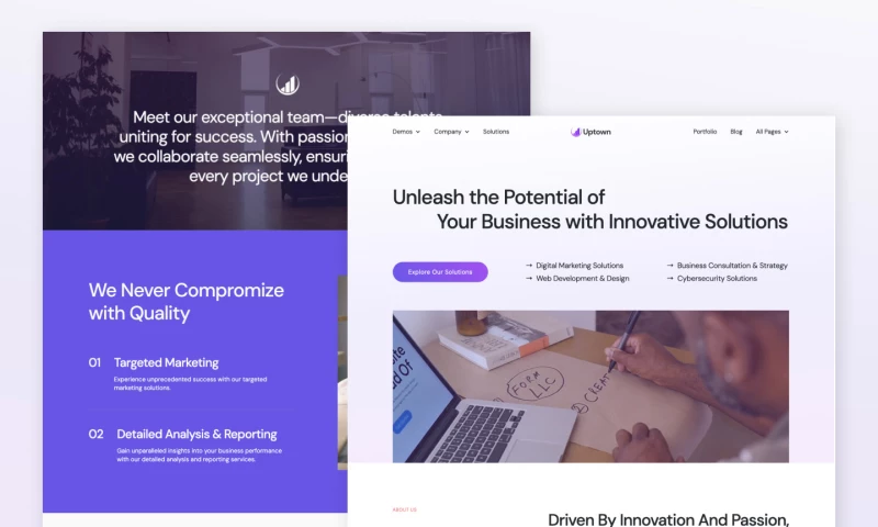 wcopilot - Uptown - Innovative Solutions Business Website Template