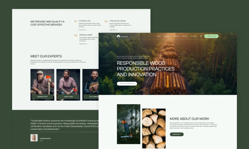 wcopilot - Forestry - Wood Manufacture Website Template