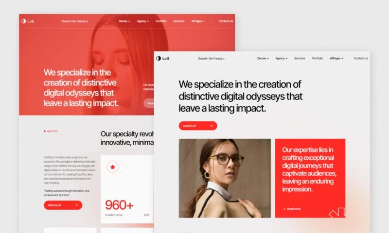 wcopilot - Loti - Creative Agency Portfolio Website Template