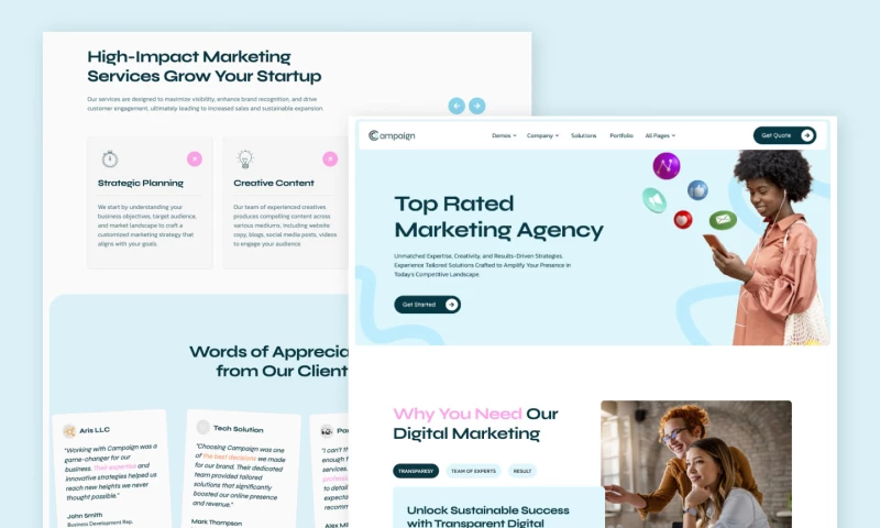 wcopilot - Campaign - Digital Marketing Agency Website Template