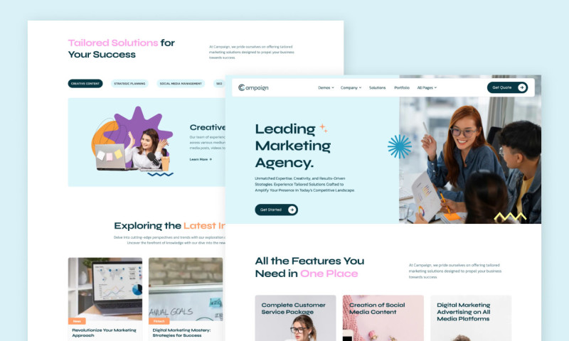 Campaign - Digital Marketing Agency Website Template | Web Design
