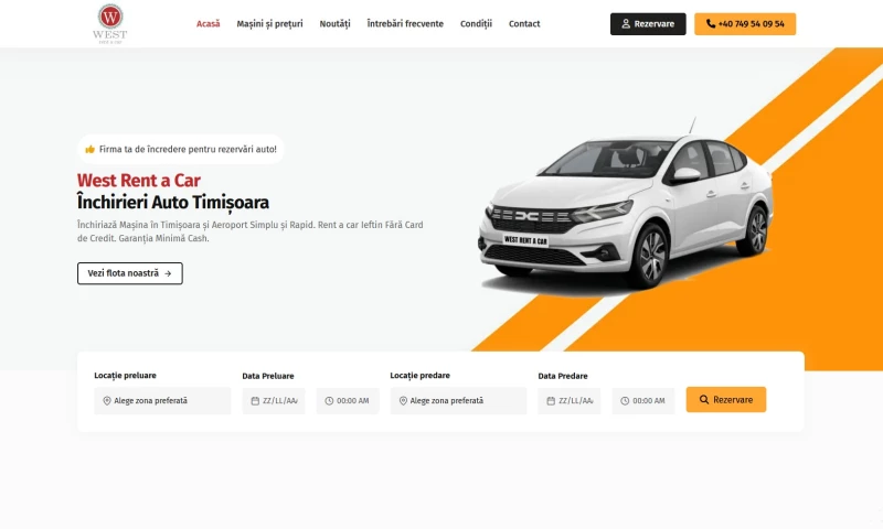 Manifest Media SRL - Website for Rent a Car company