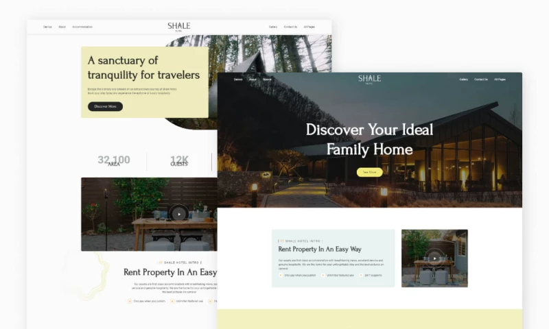 wcopilot - Shale - Resort Hotel Website Template