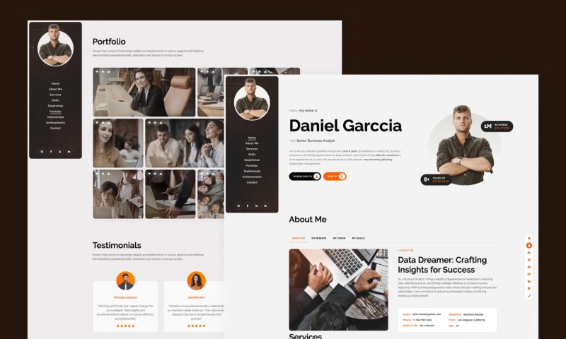 wcopilot - Uniq W - CV and Resume Personal Portfolio Website Template