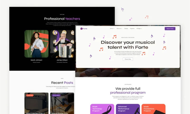wcopilot - Forte - Music School Website Template