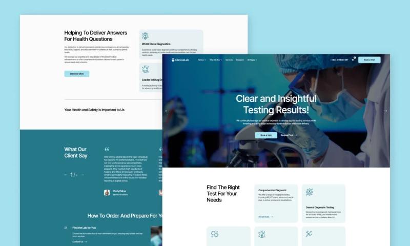 wcopilot - Clinical Laboratory - Laboratory and Science Research Website Template