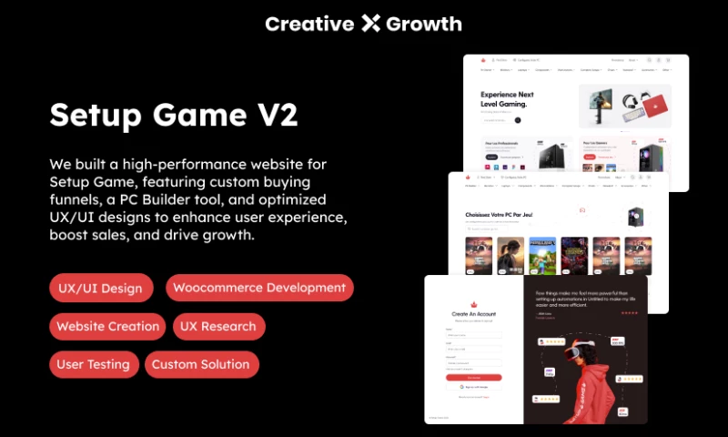Setup Game - Website Development & Optimization