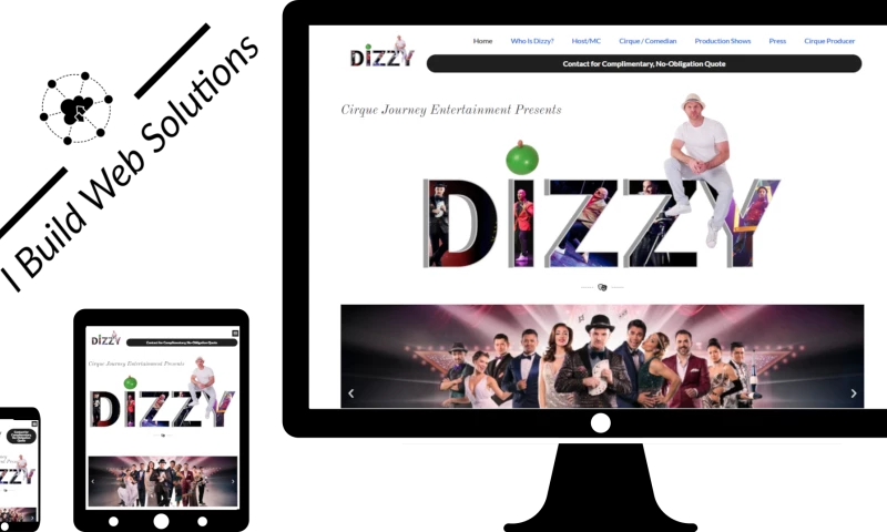 I Build Web Solutions - Dizzy Magic Website Redesign + SEO