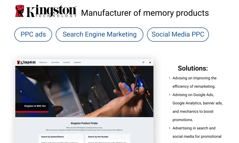 Consulting for manufacturer of memory products