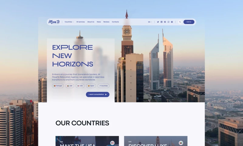 Flying Age - UX/UI Design for a relocation services company