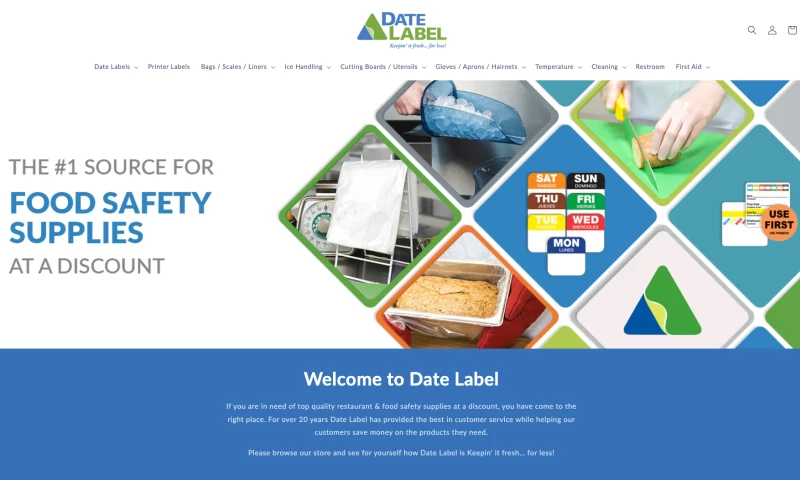 Date Label E-Commerce Website